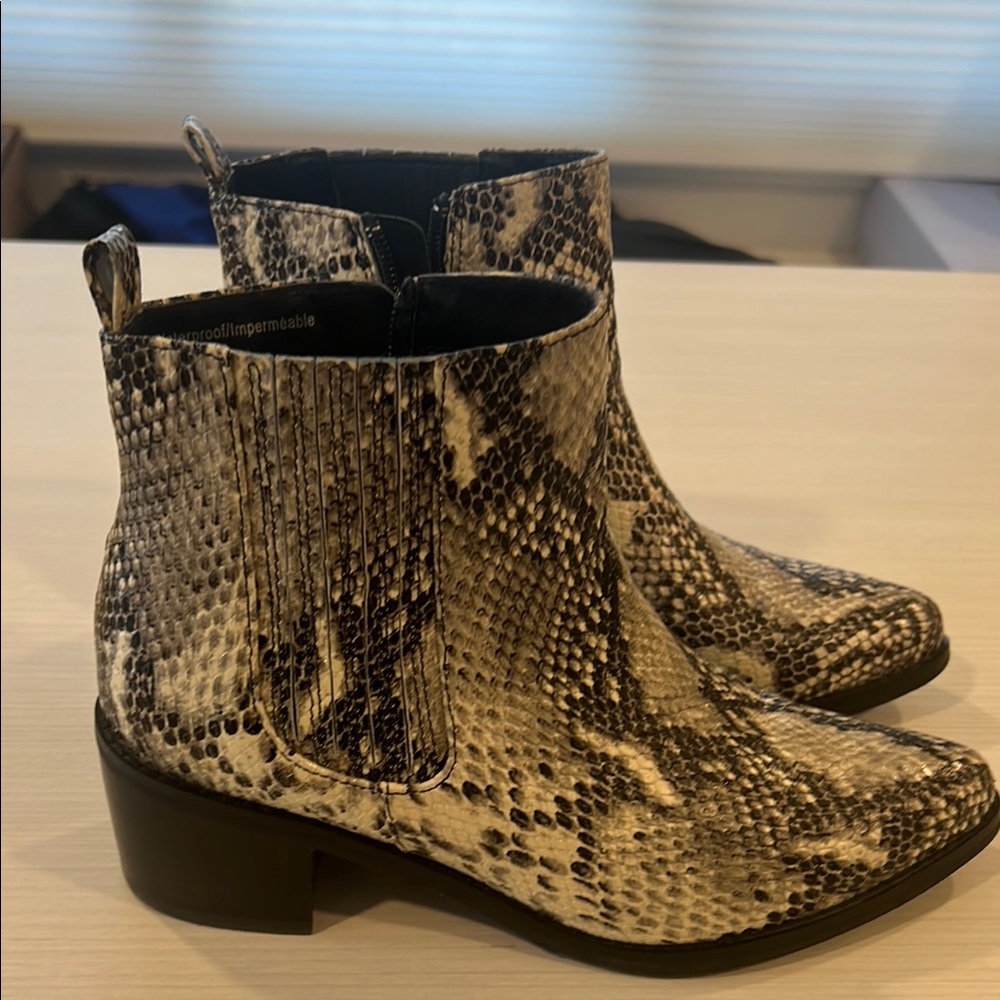 Snakeskin Ankle Boots